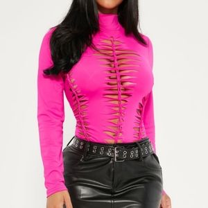 Slit-knot bodysuit  (L)